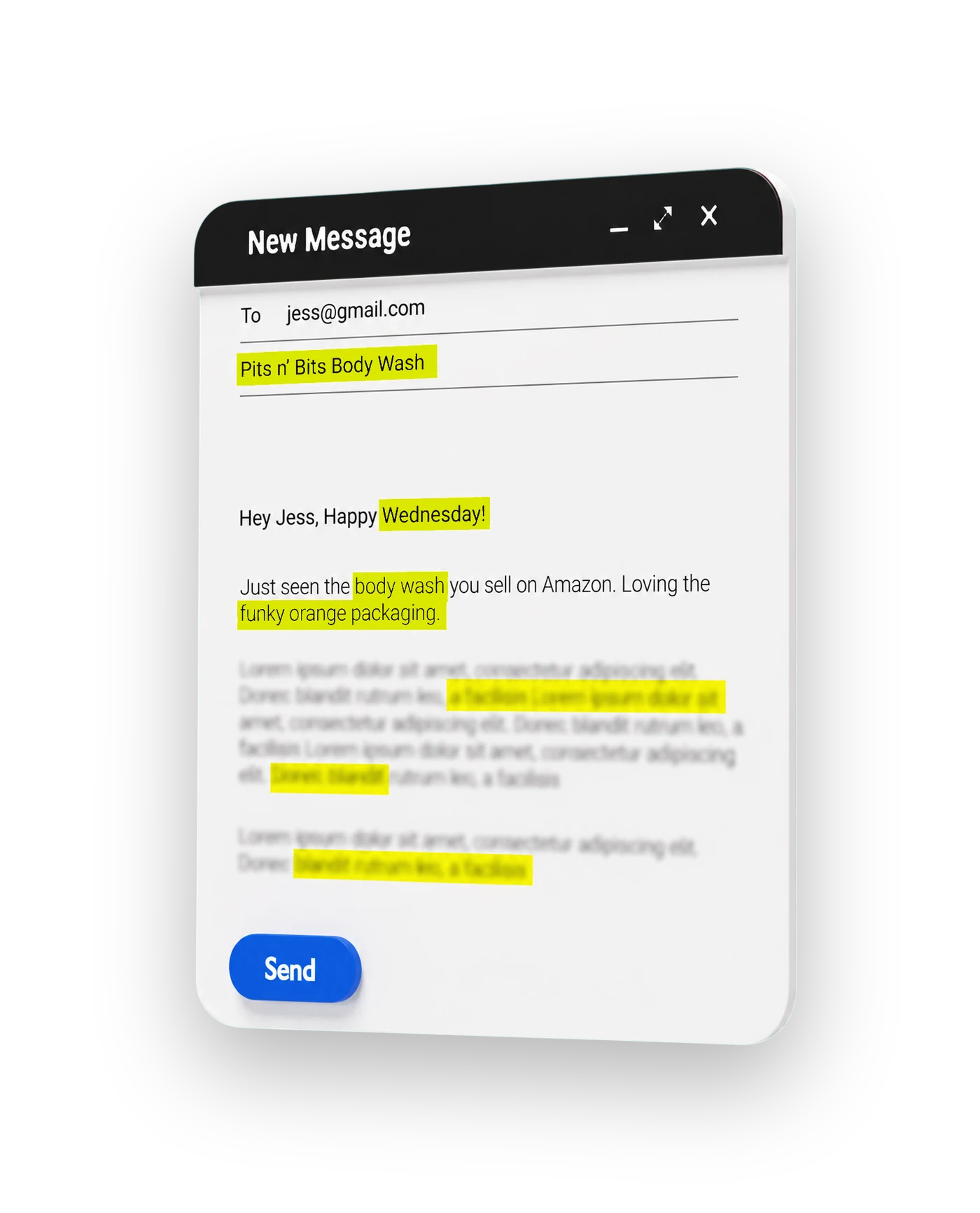 Personalised email example 1