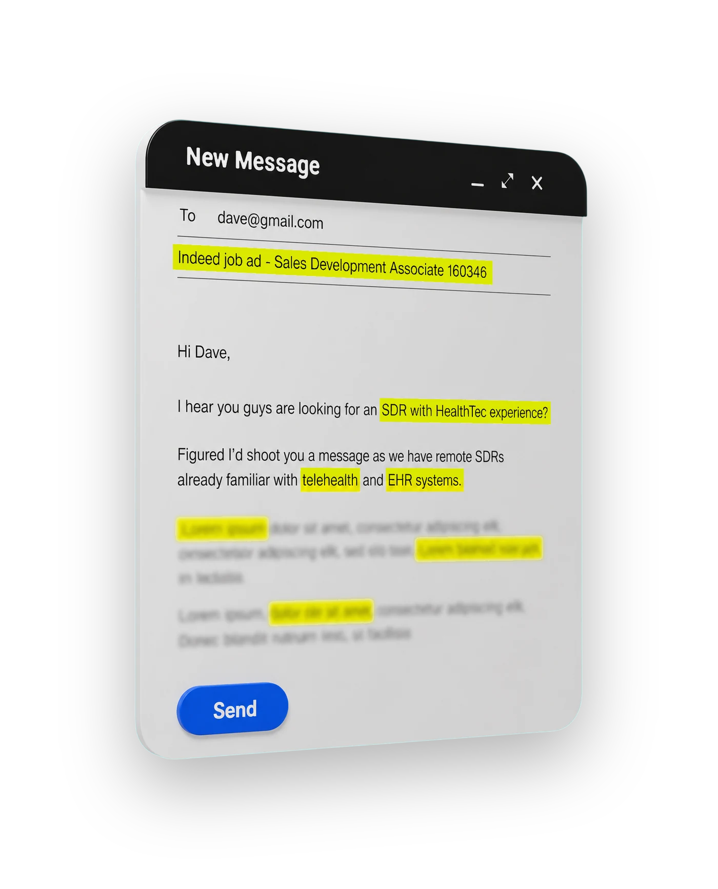 Personalised email example 2